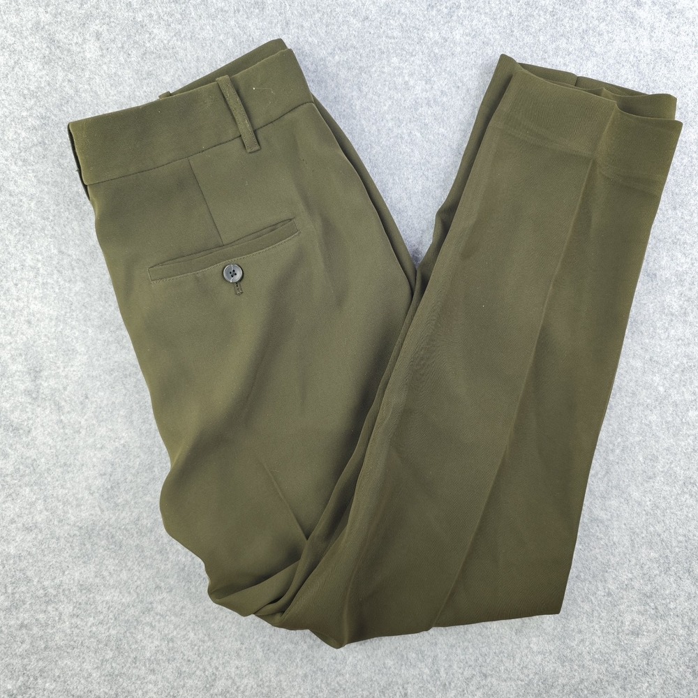 Vince Dress Pants Women's 6 Green Pleated Polyester 30x27 Straight‎